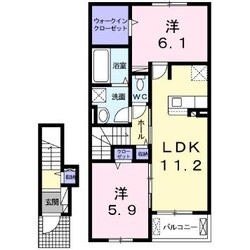 DK堀米Ⅱの物件間取画像